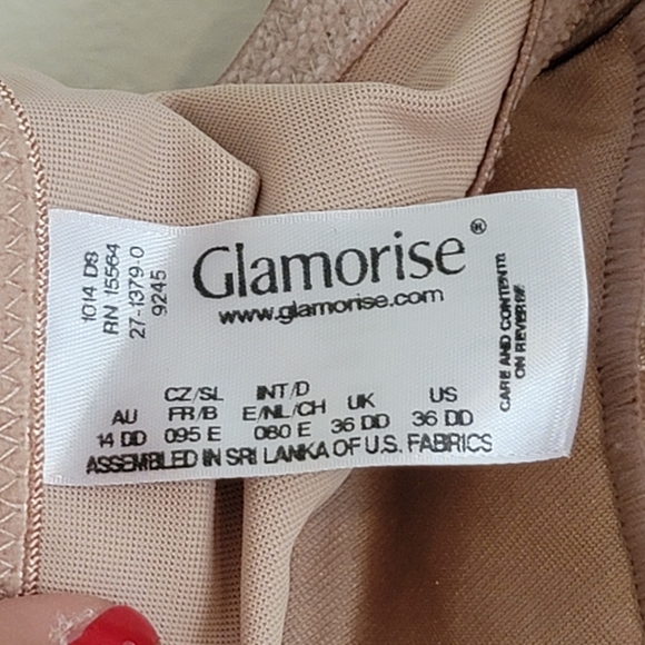 Glamorise WonderWire Front-Closure Stretch Lace Bra - Sz 36DD US/UK - Picture 6 of 11